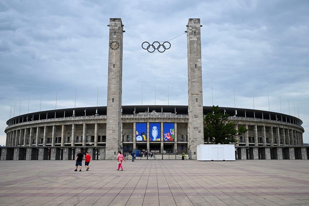 Olympiastadion Berlin akan menjadi salah satu stadion yang menggelar Piala Eropa 2024/Reuters