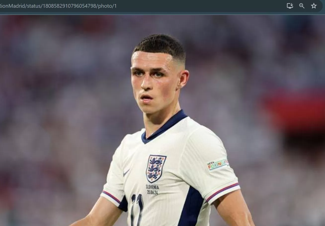 Bintang Timnas Inggris, Phil Foden. (X.com/RionMadrid)